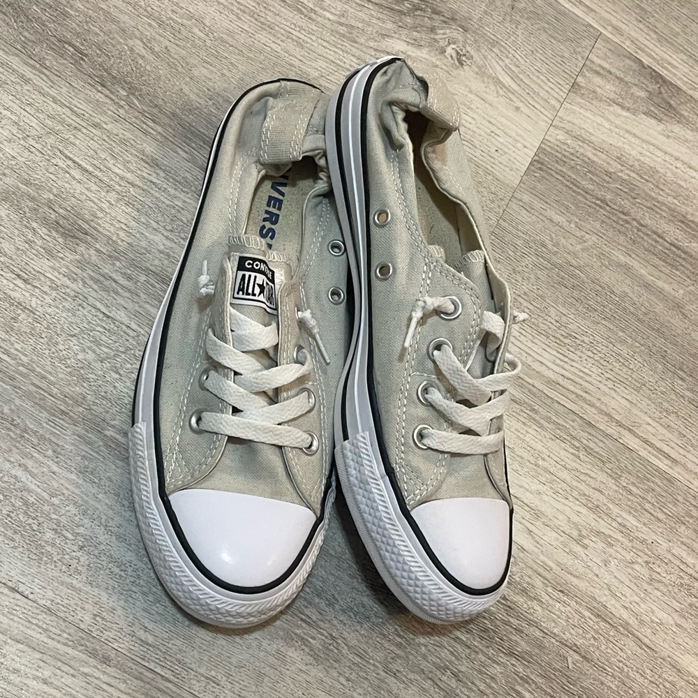Converse Chuck Taylor All Star Shoreline Slip On Sneakers White Cream Size 8